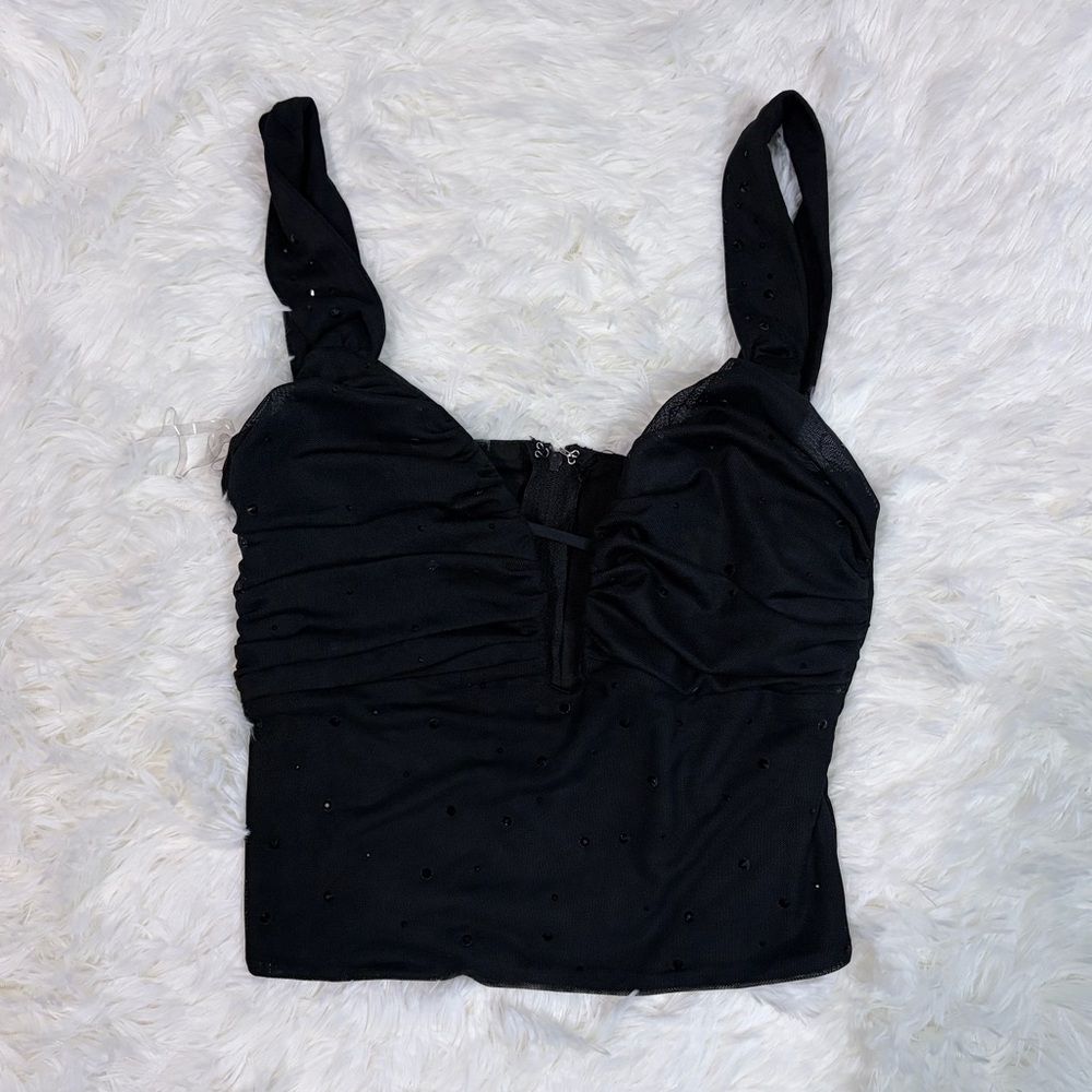 Windsor Ruched Bustier Rhinestone Top